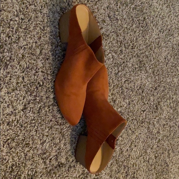 BCBG Burnt Terra Lori Style Suede Booties - Picture 3 of 5